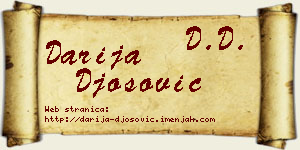 Darija Đošović vizit kartica
